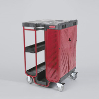 Rubbermaid 9T58 BLA Ladder Cart with Cabinet
