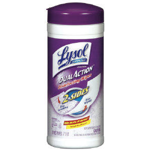 Reckitt Benckiser 81143 Lysol® Brand Dual Action™ Disinfecting Wipes Reckitt Benckiser 81143 Lysol® Brand Dual Action™ Disinfecting Wipes