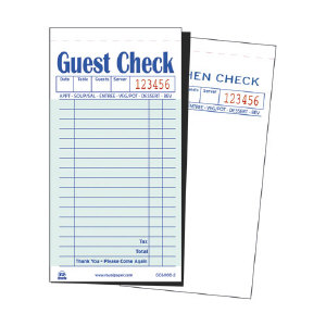 Royal Paper Products GC6000-2 Carbon Guest Checks, 17 Lines, Green
