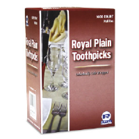 Royal Paper Products RIW15 Cello-Wrapped Wooden Toothpicks, Plain