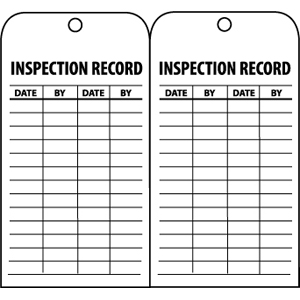 National Marker RPT112 Inspection Record Tags, 25/Pk.
