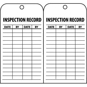 National Marker RPT112 Inspection Record Tags, 25/Pk. National Marker RPT112 Inspection Record Tags, 25/Pk.