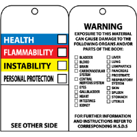 National Marker RPT76 Hazardous Materials Color Bar Tags (25)