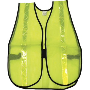 MCR Safety S220R General Purpose Lime Safety Vest w/ Lime Stripes