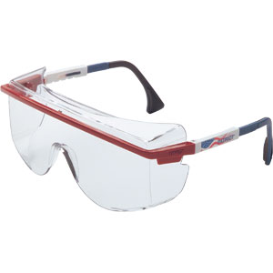 Sperian S2530 Uvex&reg; Astro 3001 OTG Safety Glasses,RWB, Clear