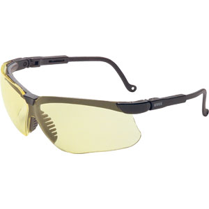 Sperian S3202 Uvex&reg; Genesis Safety Glasses,Black, Amber