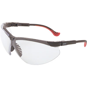 Sperian S3300XADV Uvex&reg; Genesis XC Safety Glasses,Black Adv TPE,Clear