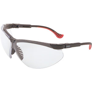 Sperian S3308 Uvex&reg; Genesis XC Safety Glasses,Black, Silver Mirror