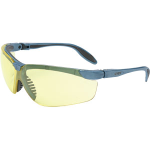 Sperian S3722 Uvex&reg; Genesis Safety Glasses,Blue/Gray, Amber
