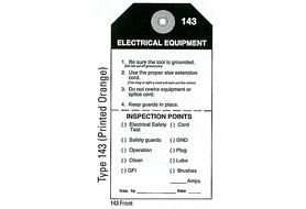 Sotcher 143 Electrical Equipment Service Tags