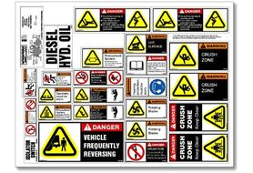 COMSS Equipment Safety Decals, Compactor Safety Sheet