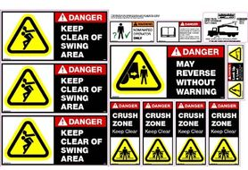 CTSS Equipment Safety Decals, Crane Truck Safety Sheet