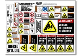 ROLSS Equipment Safety Decals, Roller Safety Sheet