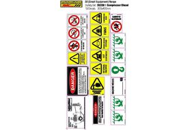 SESS01 Equipment Safety Decals, Compressor (Diesel) Safety Sheet