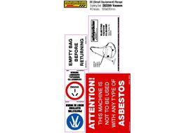 SESS05 Equipment Safety Decals, Vacuum Safety Sheet