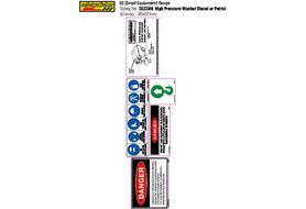 SESS06 Equipment Safety Decals, High Pressure Washer (Gas/Diesel) Safety Sheet