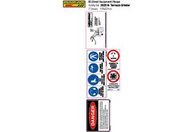 SESS10 Equipment Safety Decals, Terrazo Grinder Safety Sheet