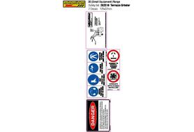 SESS10 Equipment Safety Decals, Terrazo Grinder Safety Sheet SESS10 Equipment Safety Decals, Terrazo Grinder Safety Sheet