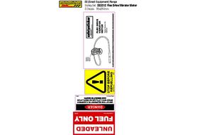 SESS12 Equipment Safety Decals, Flex Drive Vibrator Motor Safety Sheet