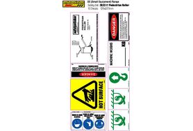 SESS17 Equipment Safety Decals, Pedestrian Roller Safety Sheet