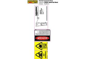 SESS22 Equipment Safety Decals, Heater - Upright Safety Sheet