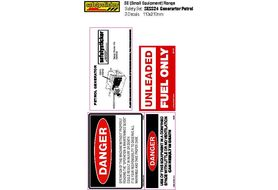 SESS24 Equipment Safety Decals, Generator (Gasoline) Safety Sheet