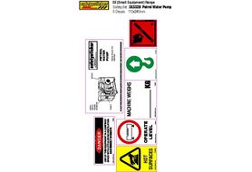 SESS28 Equipment Safety Decals, Water Pump (Gasoline) Safety Sheet