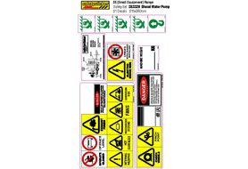 SESS29 Equipment Safety Decals, Water Pump (Diesel) Safety Sheet