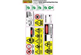 SESS30 Equipment Safety Decals, Centrifugal Water Pump (Diesel) Safety Sheet