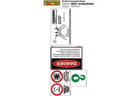 SESS31 Equipment Safety Decals, Screwing Machine Safety Sheet