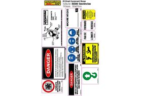 SESS32 Equipment Safety Decals, Concrete Saw Safety Sheet