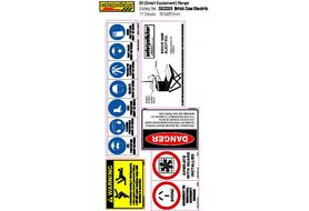 SESS33 Equipment Safety Decals, Brick Saw (Electric) Safety Sheet