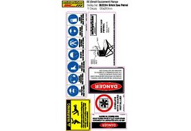 SESS34 Equipment Safety Decals, Brick Saw (Gasoline) Safety Sheet