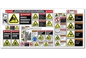 SSSS Equipment Safety Decals, Skid Steer Safety Sheet