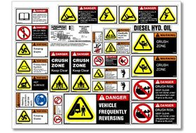 TLSS Equipment Safety Decals, Track Loader Safety Sheet