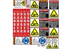 TRSS Equipment Safety Decals, Trencher Safety Sheet