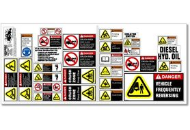 WLSS Equipment Safety Decals, Wheel Loader Safety Sheet