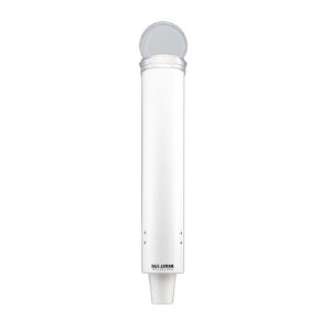 San Jamar C4160WH Small Water Cup Dispenser with Hinged Flip-Cap San Jamar C4160WH Small Water Cup Dispenser with Hinged Flip-Cap