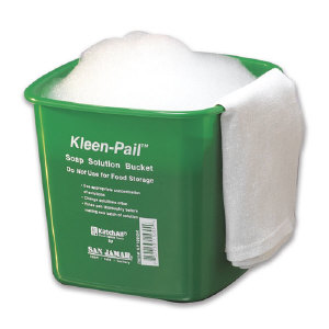 San Jamar KP196GN Kleen-Pail&#174; Cleaning Solution Pails, Green