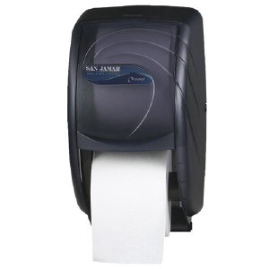 San Jamar R3590TBK Oceans&#174; Duett Standard Bath Tissue Dispenser