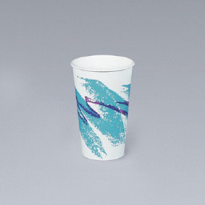 Solo Cup 316JZJ 16 Ounce Jazz&#174; Paper Hot Cups, Teal