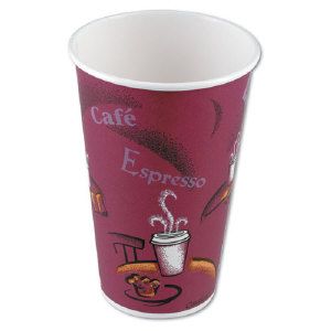 Solo Cup 316SI 16 Ounce Bistro Paper Hot Cups