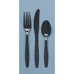 Solo Cup GDR7TS Guildware&#174; Heavyweight Black Teaspoons, 10/100