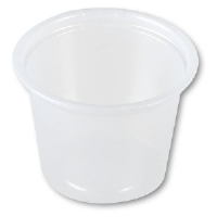 Solo Cup P100 Plastic Translucent Souffle Cups, 1 Ounce