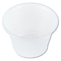 Solo Cup P400 Plastic Translucent Souffle Cups, 4 Ounce