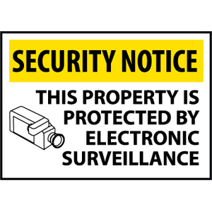 National Marker SN18RC Security Electronic Surveillance Sign, Plastic National Marker SN18RC Security Electronic Surveillance Sign, Plastic