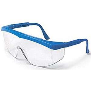 MCR Safety SS120 Stratos&reg; Safety Glasses,Blue Frame,Clear