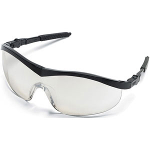 MCR Safety ST119 Storm&reg; Safety Glasses,Black,I/O Clear Mirror