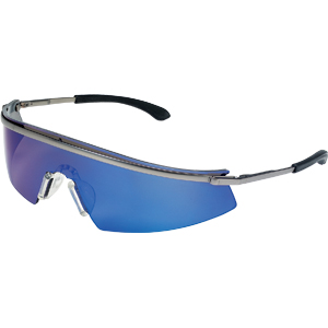 MCR Safety T3118B Triwear&reg; Eyewear,Platinum Frame,Blue Diamond Mirror