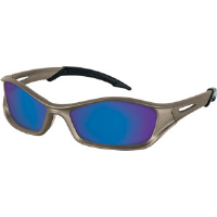 MCR Safety TB128B Tribal™ Safety Glasses,Champagne/Vent,Blue Diamond Mirror